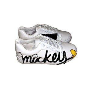 Disney Mickey Mouse White Logo Lace Up Unisex Casual Sneakers Size 13